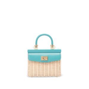 Rodo Women Wicker And Leather Small Handbag